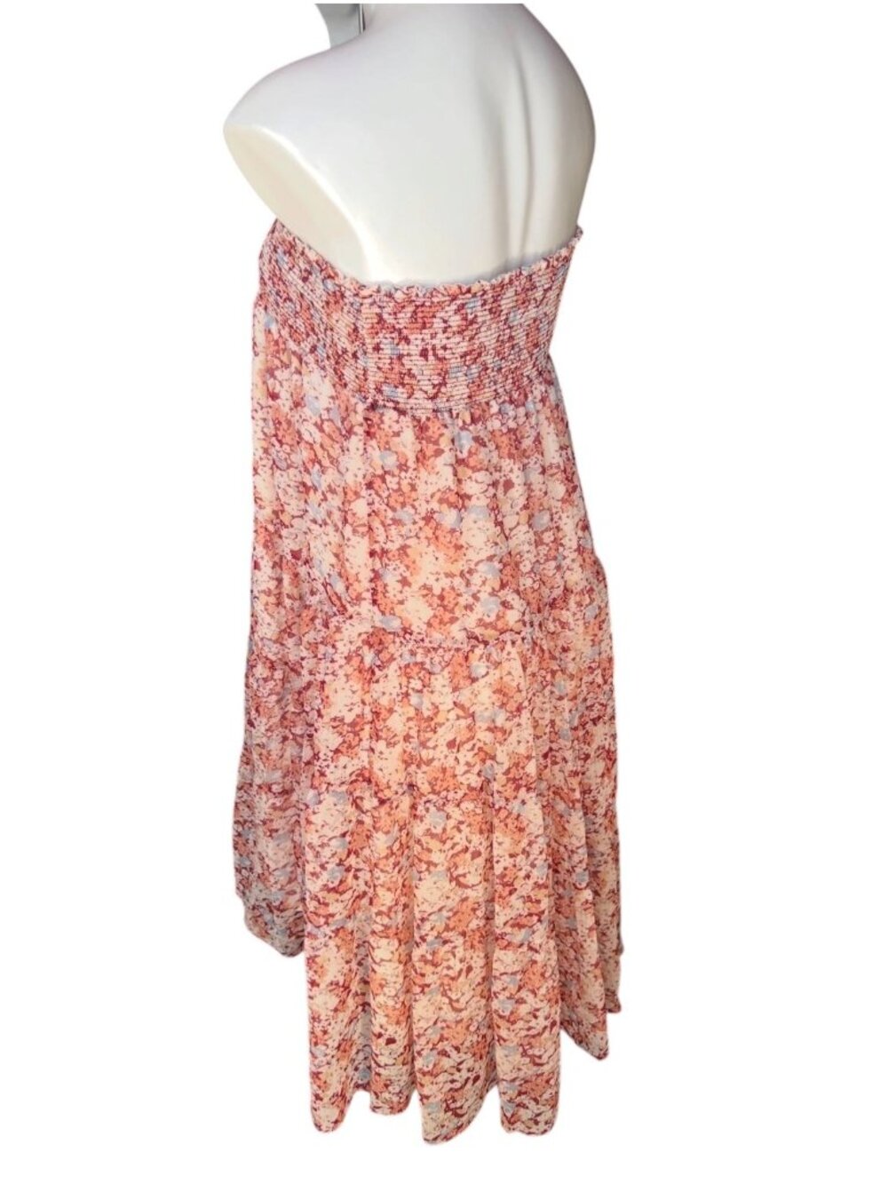 Lauren Ralph Lauren Womens Size 14W Floral Tiered Maxi Skirt Elasticize Waist - Picture 15 of 16